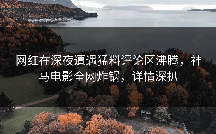 网红在深夜遭遇猛料评论区沸腾，神马电影全网炸锅，详情深扒