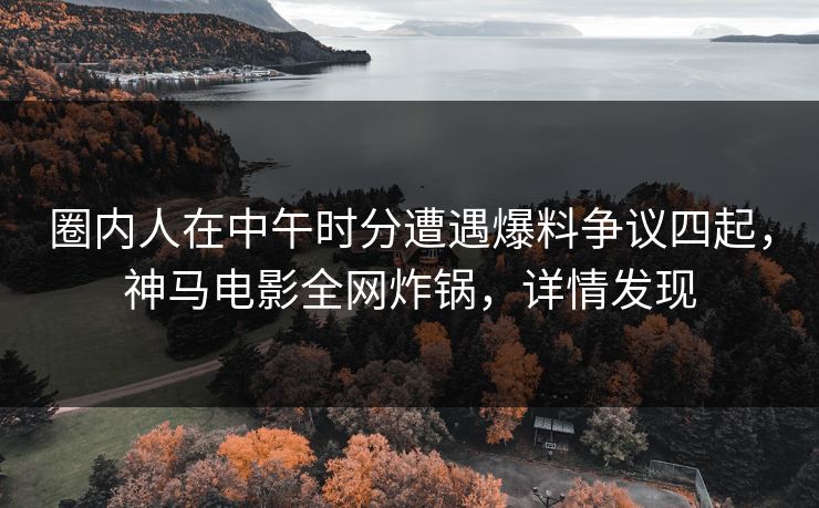 圈内人在中午时分遭遇爆料争议四起，神马电影全网炸锅，详情发现