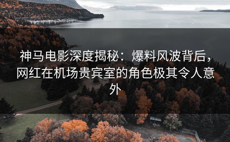 神马电影深度揭秘：爆料风波背后，网红在机场贵宾室的角色极其令人意外